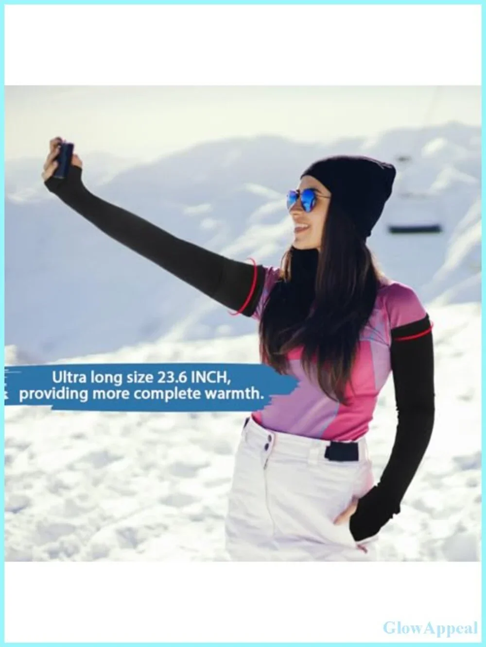 3 Pairs Fingerless Arm Warmers Cotton Thumb Hole Gloves for Women